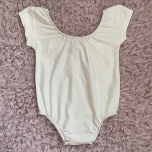 NWOT Bailey's Blossoms Maggie Cap Sleeve Leotard - Snow White